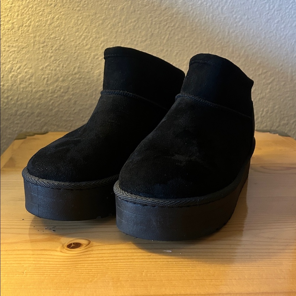 Black Women's Suede Ankle Boots
